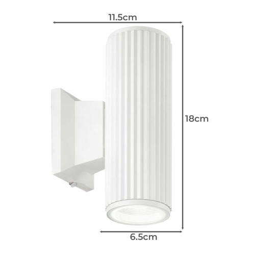 Ideal Lux Base Outdoor Up/Down Wall Light | Temple & Webster