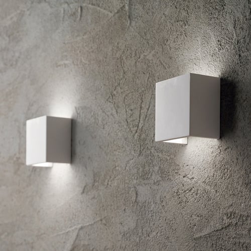 Ideal Lux Flash Gesso Plaster Paintable Wall Light | Temple & Webster