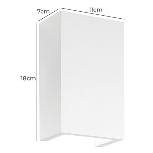 Ideal Lux Flash Gesso Plaster Paintable Wall Light | Temple & Webster
