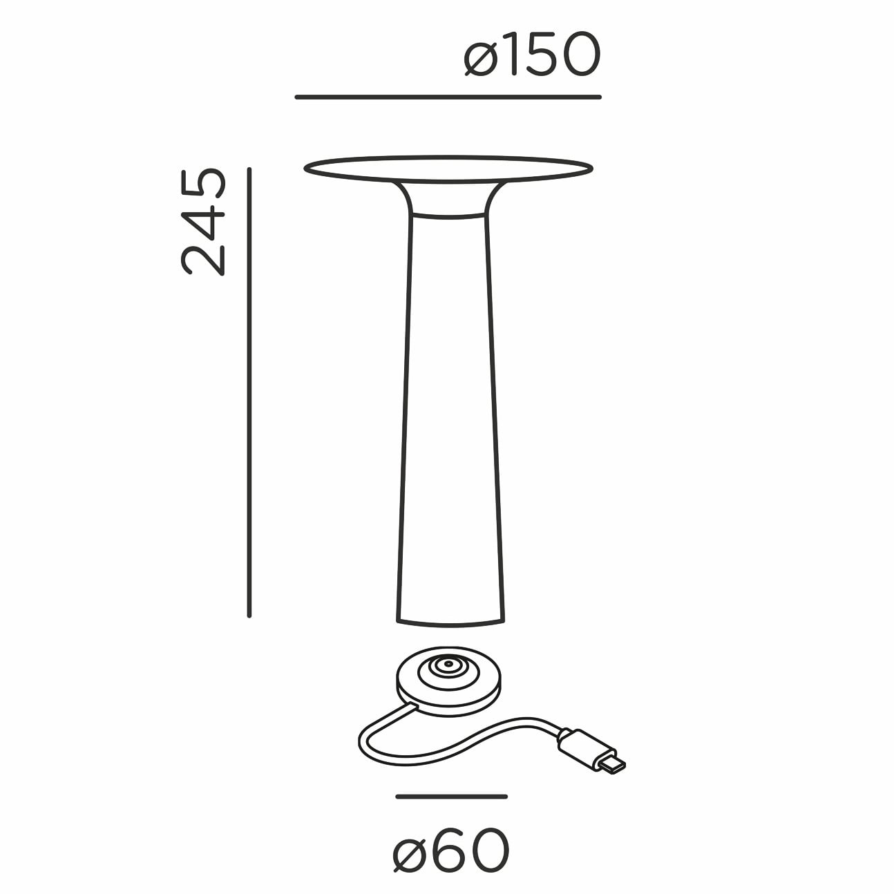 Lix Outdoor Lamp with USB Cable