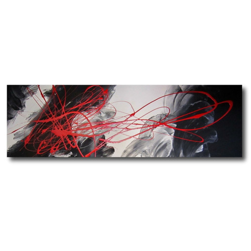Abstract Canvas Painting in Red Temple & ster