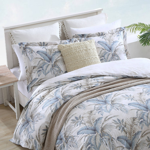 Tommy Bahama Blue & Silver Bakers Bluff Cotton Quilt Cover Set | Temple ...