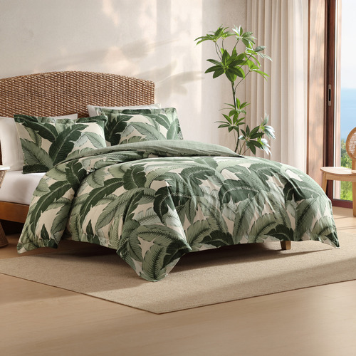 Vintage Palm Quilt Cover Set