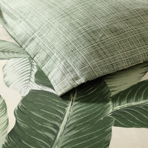Vintage Palm Quilt Cover Set
