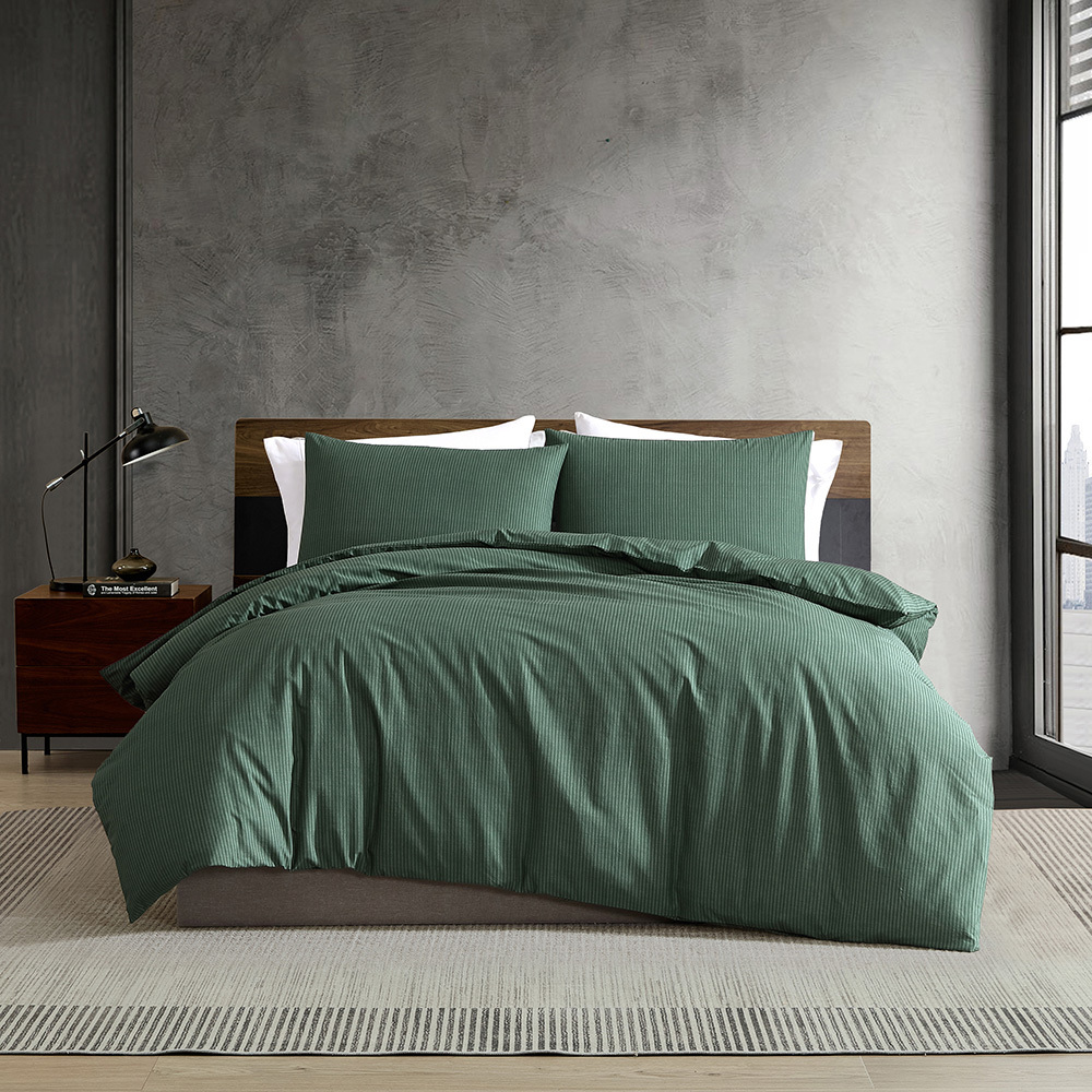 Oxford Stripe Cotton Quilt Cover Set