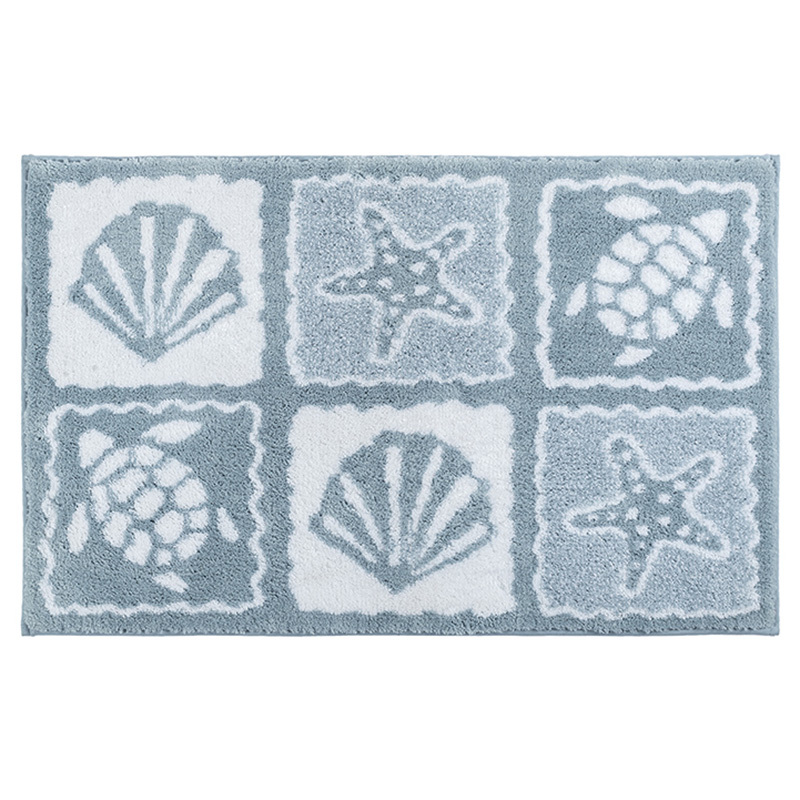 Sea Stamps Bathroom Mat