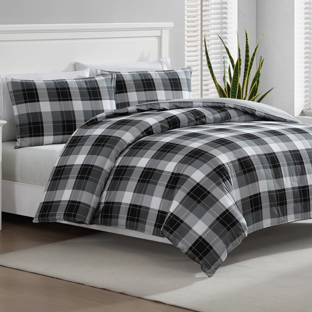 Nautica Plaid Cotton Quilt Cover Set