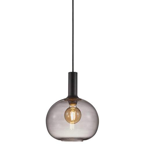Alton 25cm Smoked Glass Pendant Light