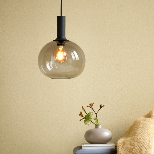 Alton 25cm Smoked Glass Pendant Light | Temple & Webster