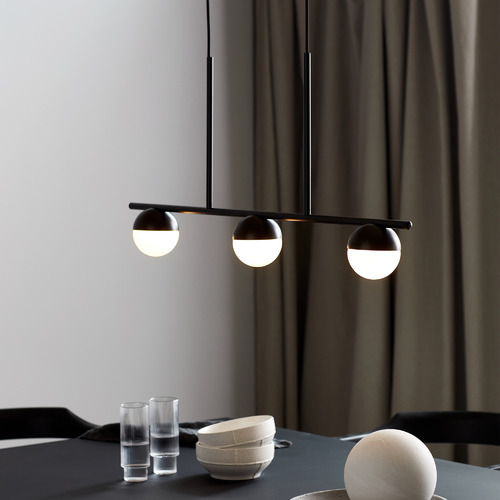 contina 3 light metal & glass pendant