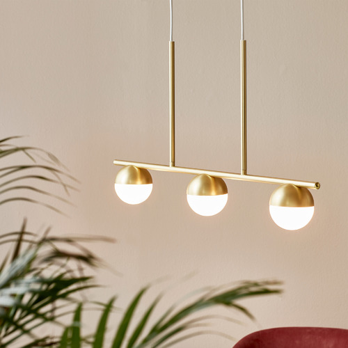 Contina 3 Light Metal & Glass Pendant