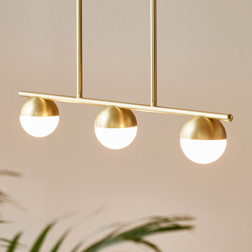 Nordlux Contina 3 Light Metal & Glass Pendant Temple & ster