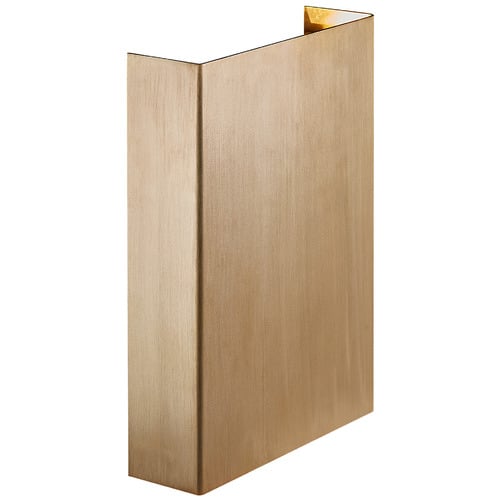 Fold 15cm Brass Outdoor Up/Down Wall Light