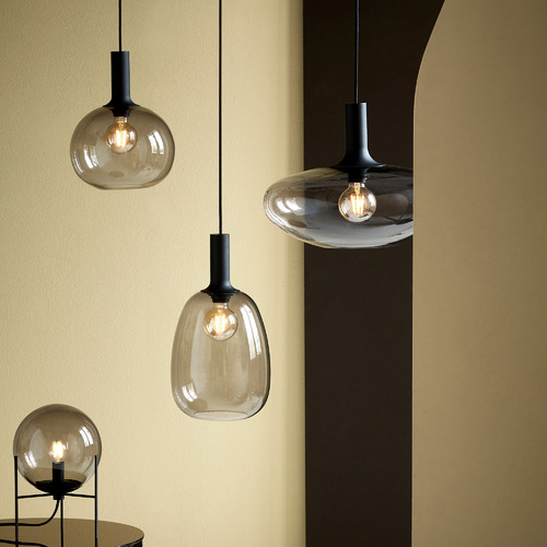 Alton 23cm Smoked Glass Pendant Light
