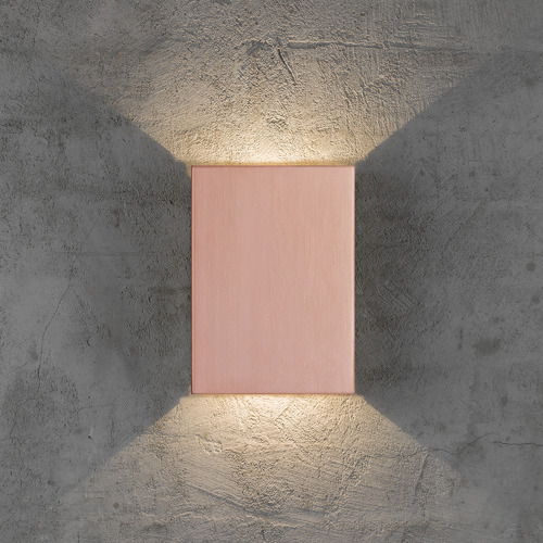 Fold 15cm Copper Outdoor Up/Down Wall Light | Temple & Webster
