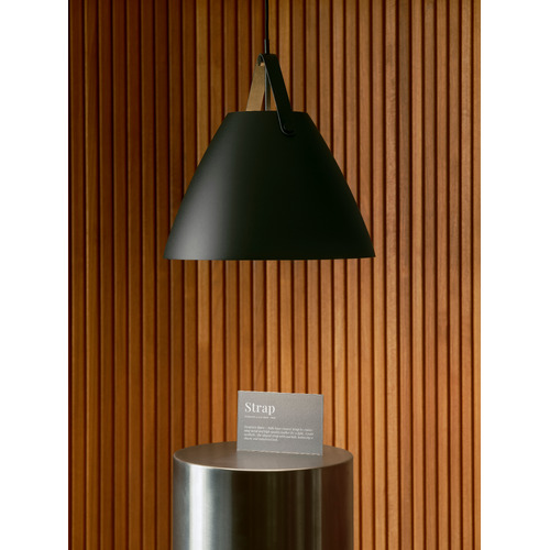 Strap Metal & Leather Interior Pendant Light