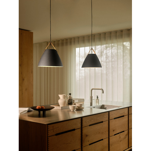 Strap Metal & Leather Interior Pendant Light
