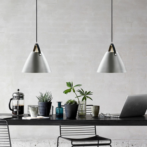 Strap Metal & Leather Interior Pendant Light