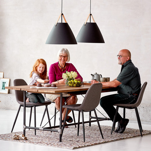 Strap Metal & Leather Interior Pendant Light