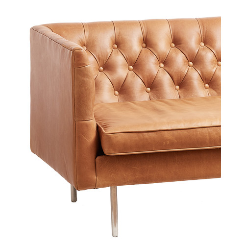 Rust Grace Leather 3 Seater sofa Temple & ster