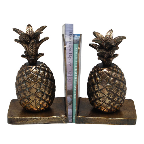Global Gatherings Antique Gold Pineapple Bookends & Reviews Temple