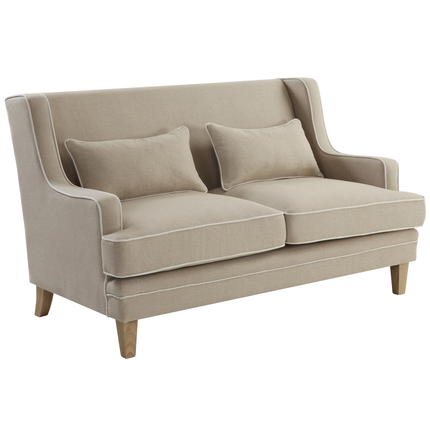 Natural Bronte 2 Seater Upholstered Sofa