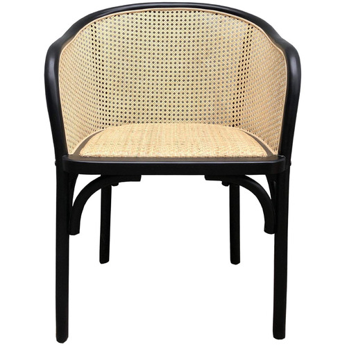 Black Dinmona Rattan Dining Chairs Temple & ster
