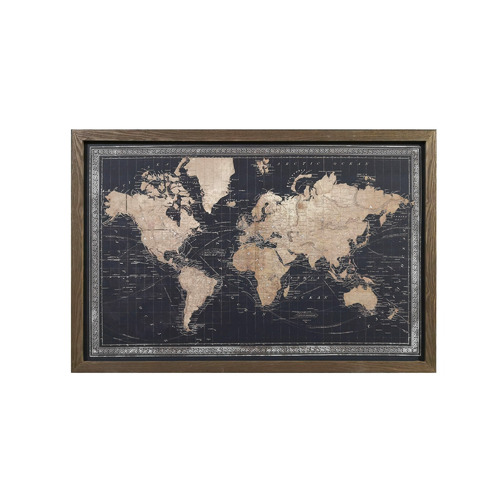 Global Gatherings Framed Canvas World Map with LEDs | Temple & Webster