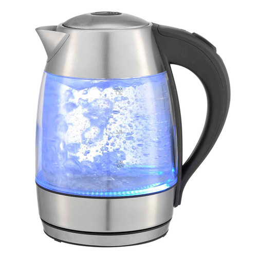 1.7L Kitchen Couture Slimline LED Glass Kettle