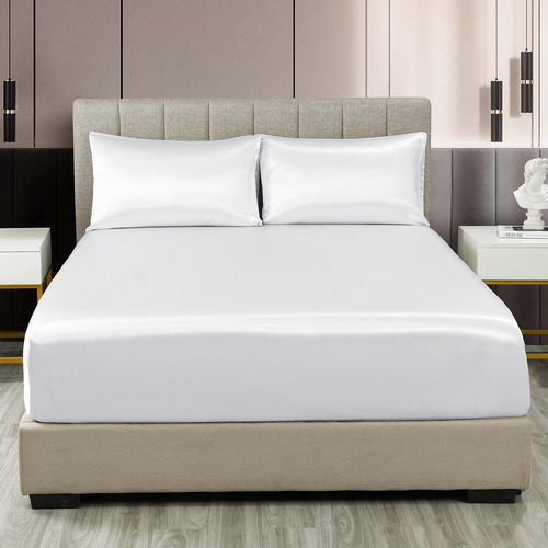 Cicero Satin Fitted Sheet Set