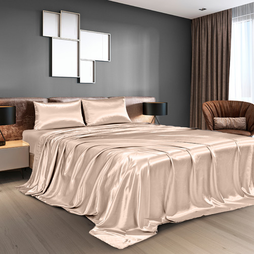 Chiswick Living Cicero Satin Sheet Set | Temple & Webster