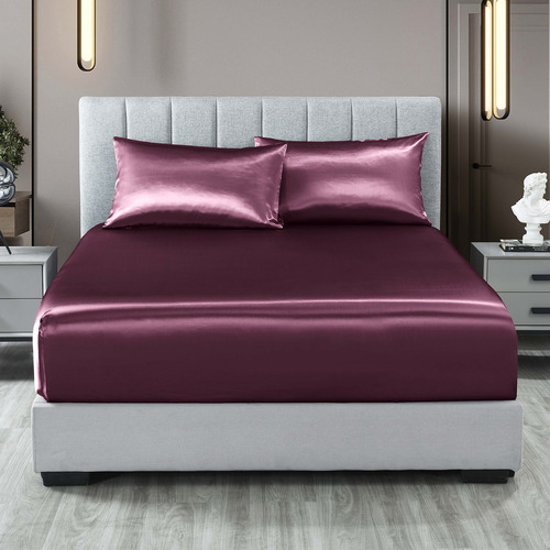 Cicero Satin Fitted Sheet Set