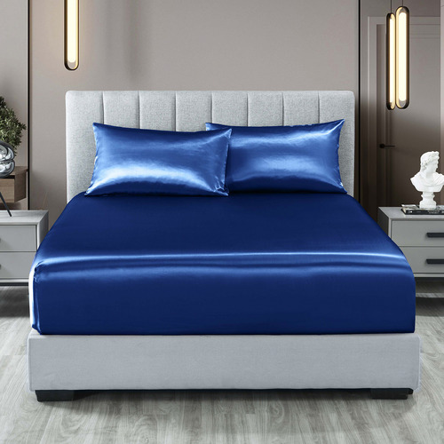 Cicero Satin Fitted Sheet Set