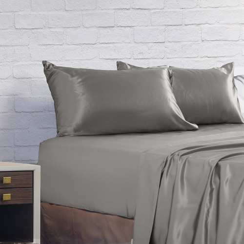 Chiswick Living Cicero Satin Sheet Set | Temple & Webster