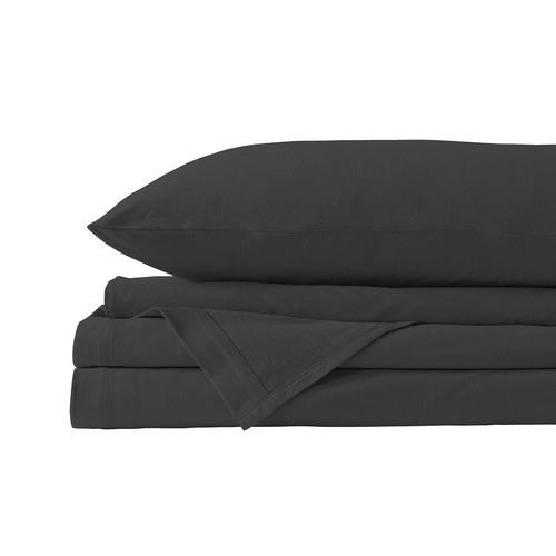 Chiswick Living Charcoal Marle Jersey Cotton Quilt Cover Set Temple