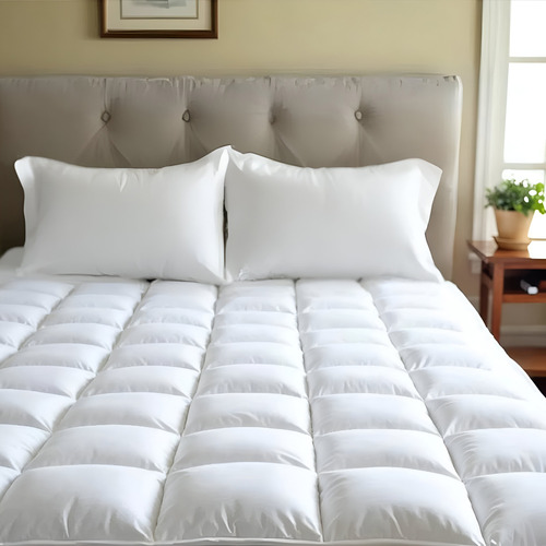 1800GSM-Duck-Feather-and-Down-Mattress-Topper
