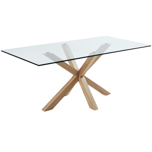 Linea Furniture Clear Weiss Glass Dining Table