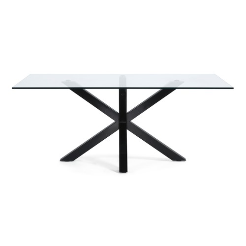 Linea Furniture Clear Weiss Glass Dining Table