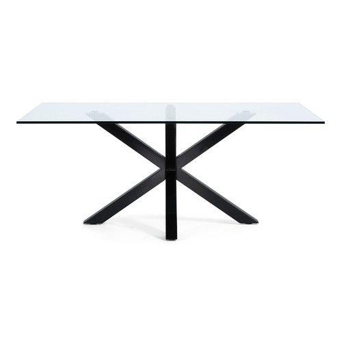 Linea Furniture Clear Weiss Glass Dining Table