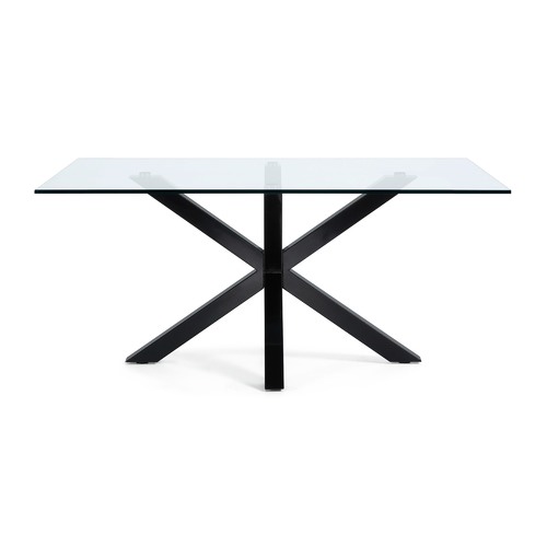 Linea Furniture Clear Weiss Glass Dining Table