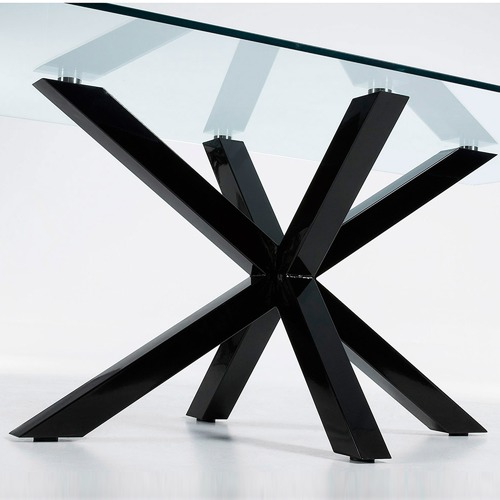 Linea Furniture Clear Weiss Glass Dining Table