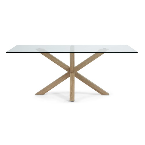 Linea Furniture Clear Weiss Glass Dining Table