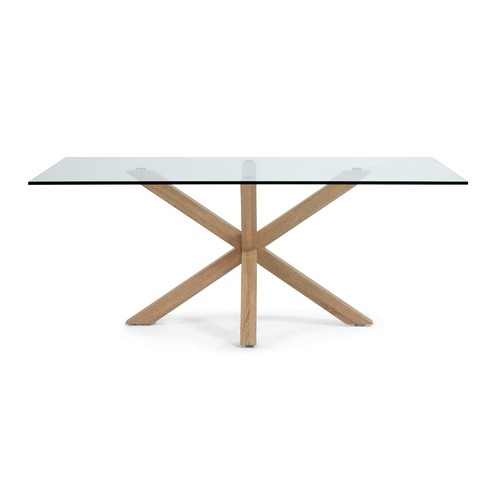 Linea Furniture Clear Weiss Glass Dining Table