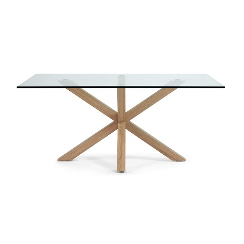 Linea Furniture Clear Weiss Glass Dining Table