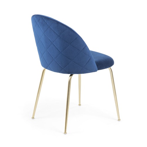 Linea Furniture Colette Gold Leg Velvet Dining Chair | Temple & Webster