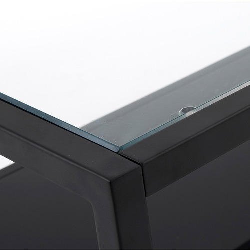 Black & Clear Callista Rectangular Coffee Table
