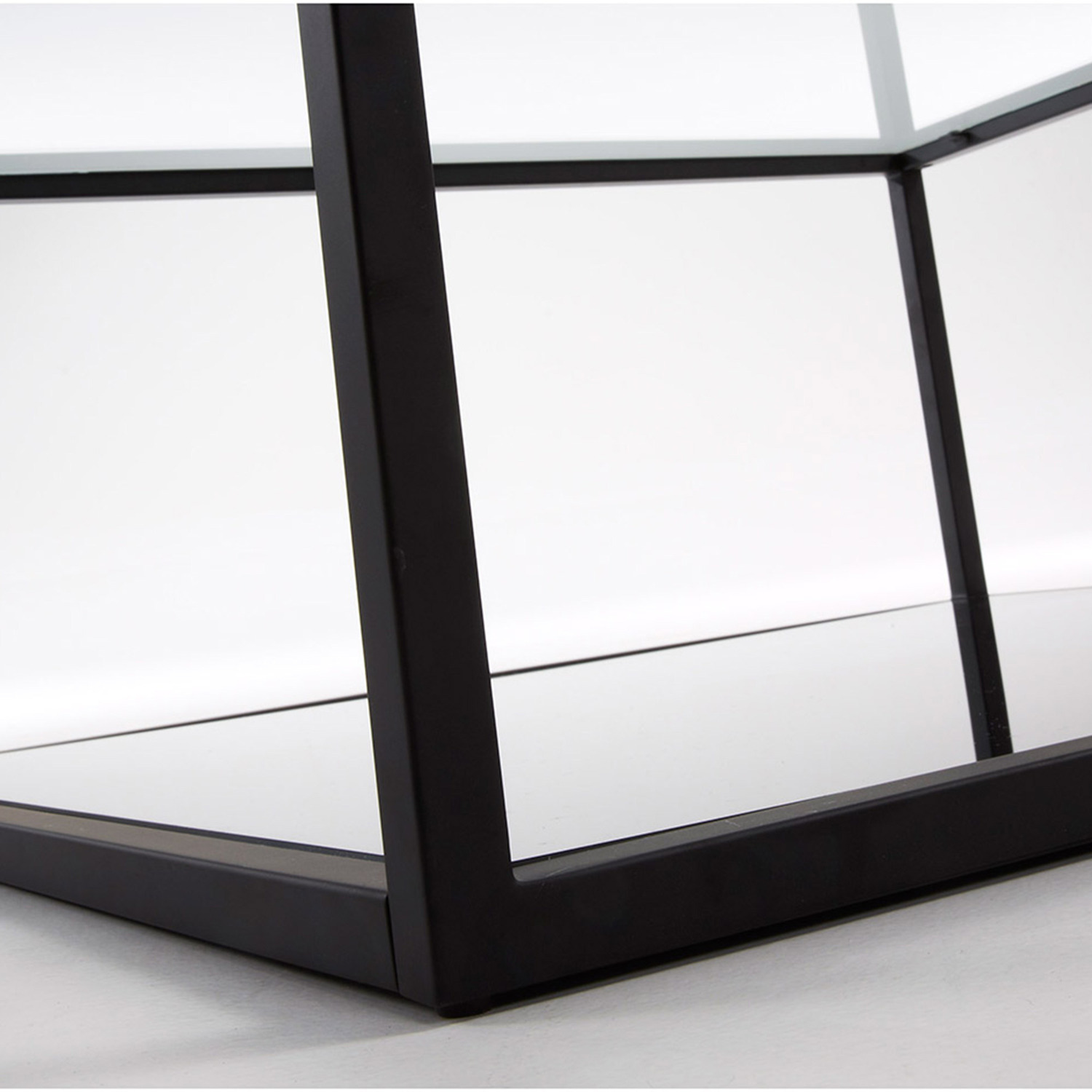Black & Clear Callista Square Coffee Table