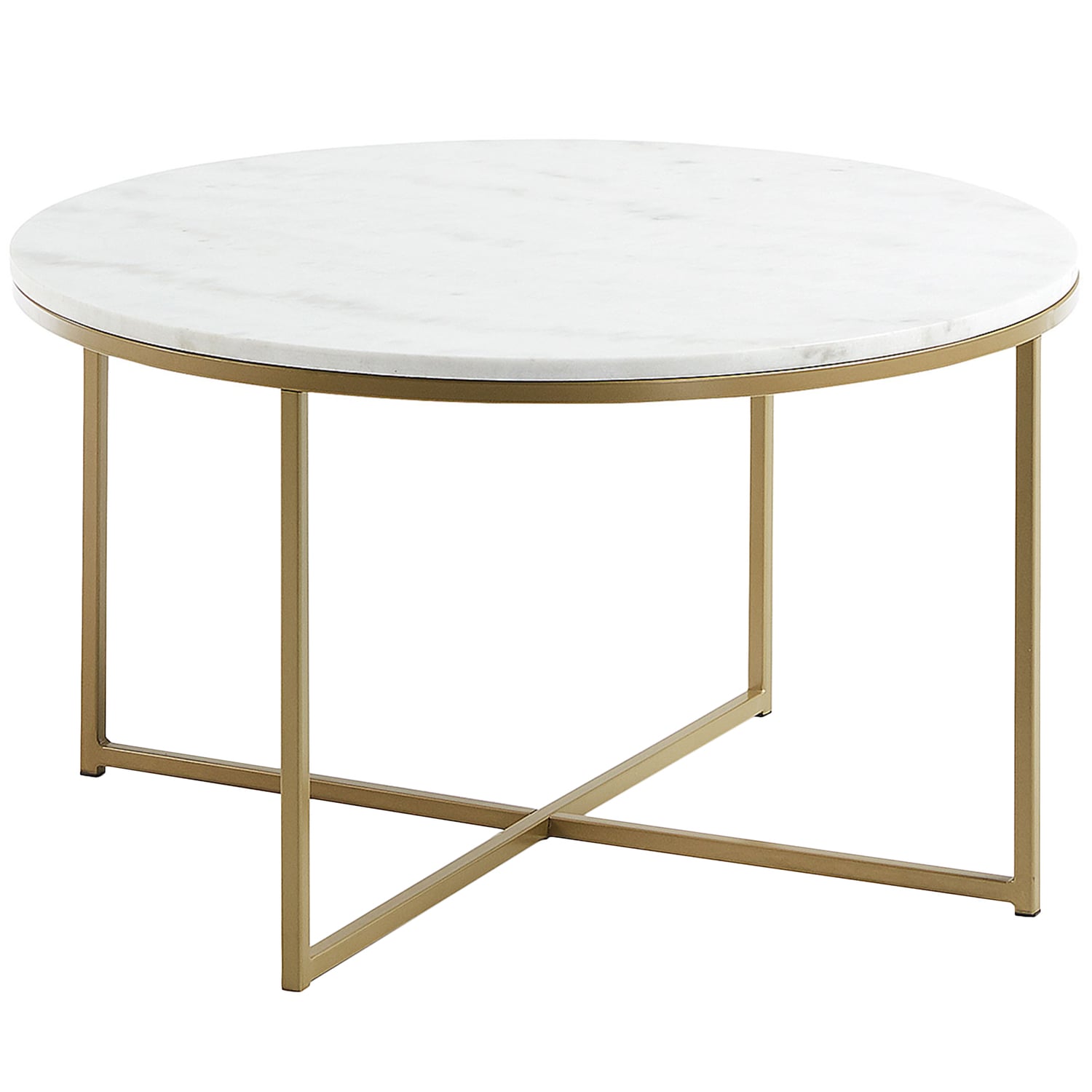 Luxe Lara Metal & Marble Coffee Table