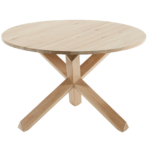 Linea Furniture Natural Gail Oak Wood Dining Table Reviews Temple Webster Linea Furniture Natural Gail Oak Wood, Wood Round Tables