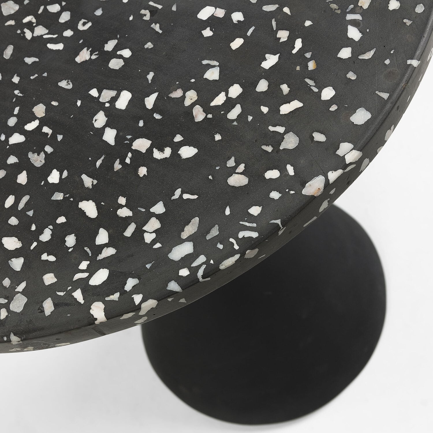 Black Milano Terrazzo Side Table